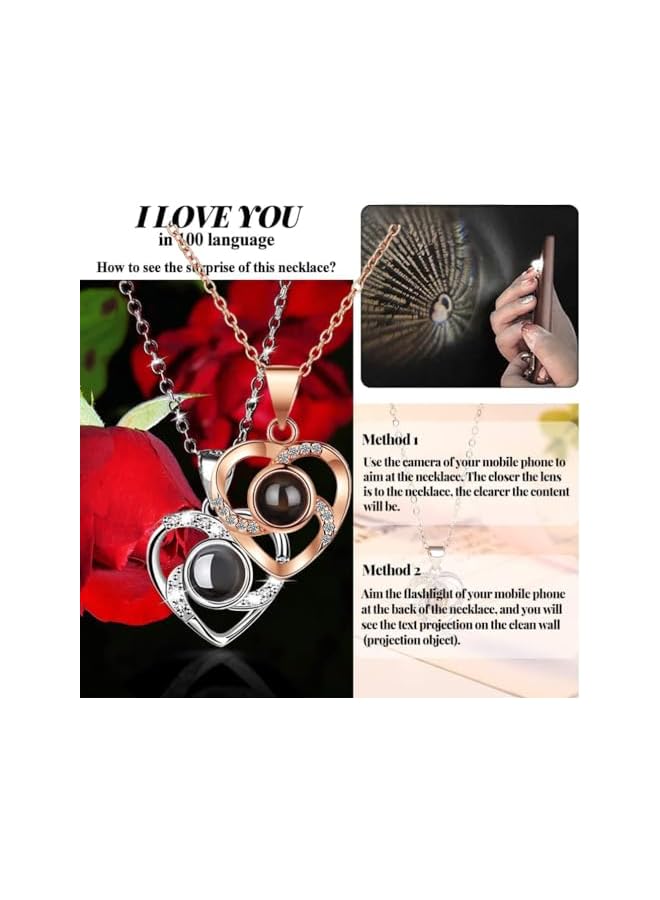 erorex Preserved Red Real Rose with I Love You Necklace, Eternal Flowers Rose Gifts for Women, Mom, Wife and Girlfriend on Christmas Valentines Day Mothers Day Anniversary Birthday Gifts for Her  - Image 3
