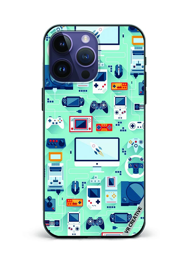 VR CREATIVE Protective Case Cover For Apple iPhone 15 Pro Technology Items Design Multicolour - Image 1