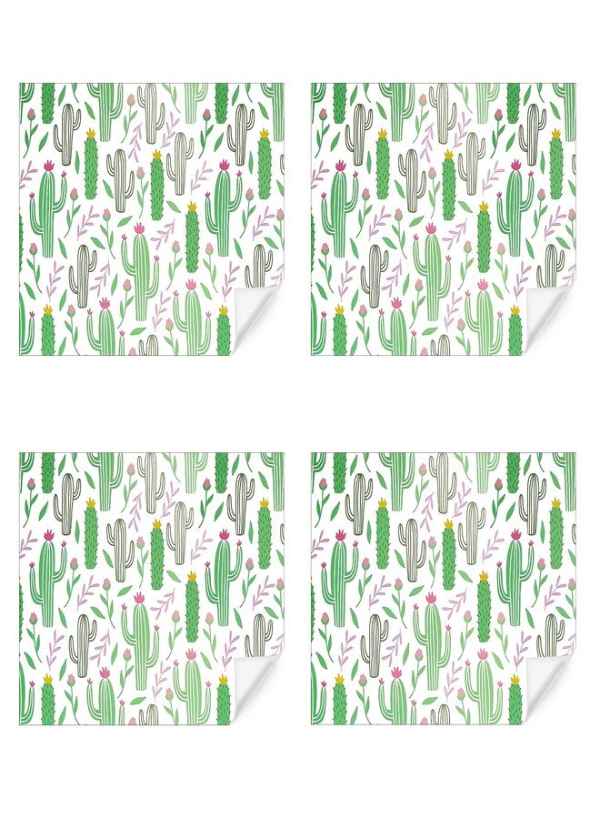 Boerni Cactus Wrapping Paper for Women Men, Green Cacti with Pink Yellow Flowers Tropical Gift Wrap Paper, 19.7x27.5 Inch Folded Flat Green Plant Art Paper for Summer Holiday Birthday Baby Shower DIY Craft - Image 3
