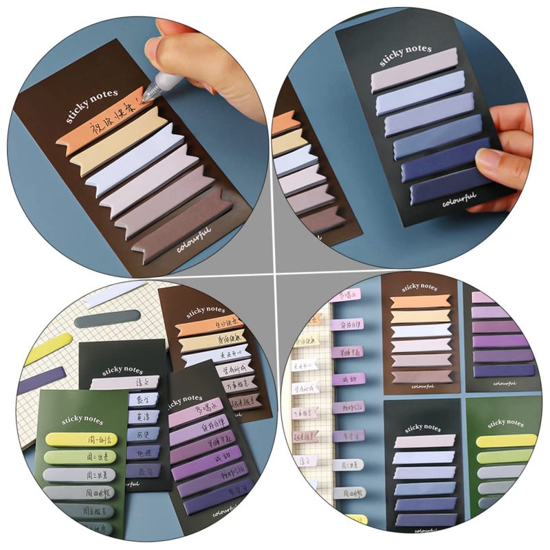 Gradient Color Self Stick Notes 8 Sets Lightweight Memo Pads for Office Students - Image 3