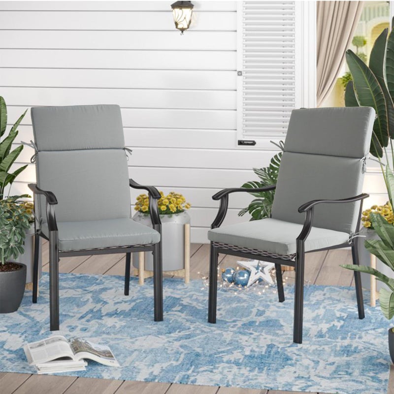 Enipate 2 Pack Outdoor High Back Chair Cushion, Weather Resistant Adirondack Rocking Chair Cushions, Patio Chair Seat Cushions - Image 2