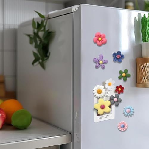 KalamkariX 10 PCS Mini Vase Fridge Magnets, Floral Decorative Decor for Kitchen, Office, Whiteboard, Locker, Ideal for Adults, Flower Lovers, Office Workers, Parents - Image 3
