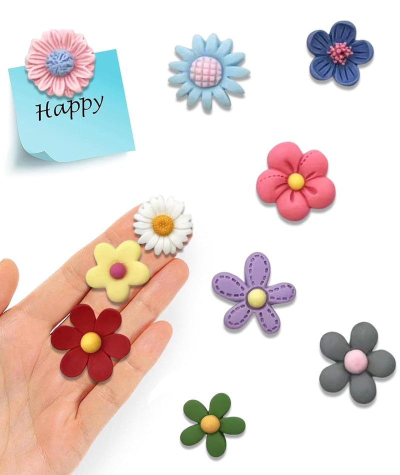 KalamkariX 10 PCS Mini Vase Fridge Magnets, Floral Decorative Decor for Kitchen, Office, Whiteboard, Locker, Ideal for Adults, Flower Lovers, Office Workers, Parents - Image 1