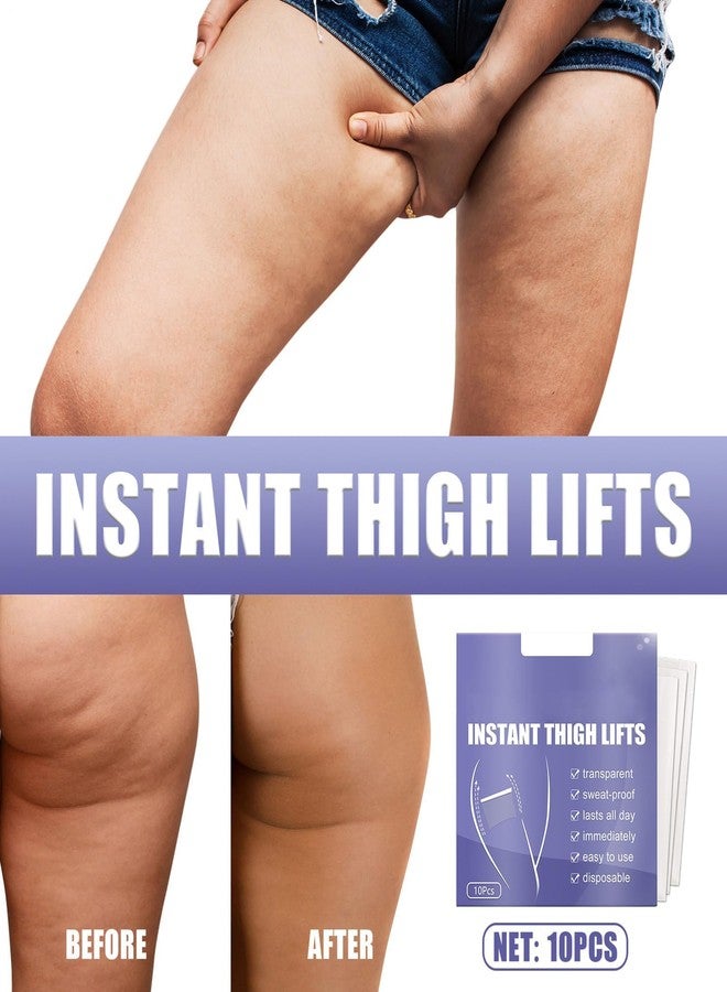 سكويشي 20 قطعة من شريط رفع الفخذين، لاصق مضاد للاحتكاك للفخذين، وسادة للفخذين، شريط للبطن للنساء والرجال، دعم غير مرئي مقاوم للعرق طوال اليوم، حل لشد البشرة ونحتها - Image 4