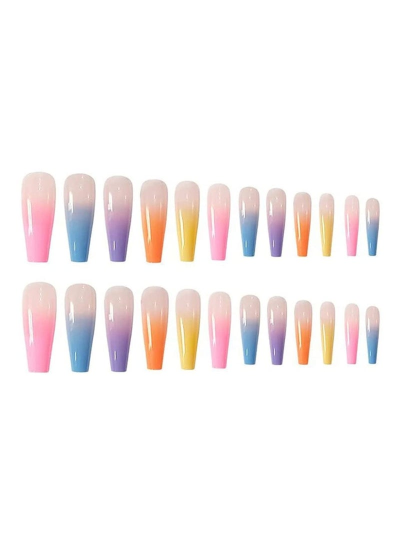 MissTiara طقم أظافر صناعية طويلة قابلة للارتداء مكون من 24 قطعة - Image 2