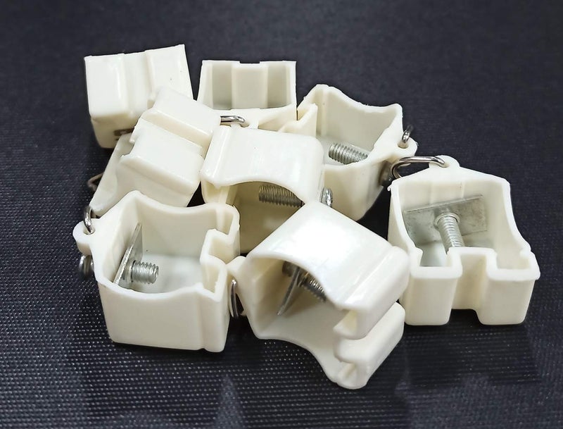 FAPBADRI End Cap/Lock for Curtain Channel/M Track - Material: Plastic - Colour: Ivory - 10 Pieces - Image 5