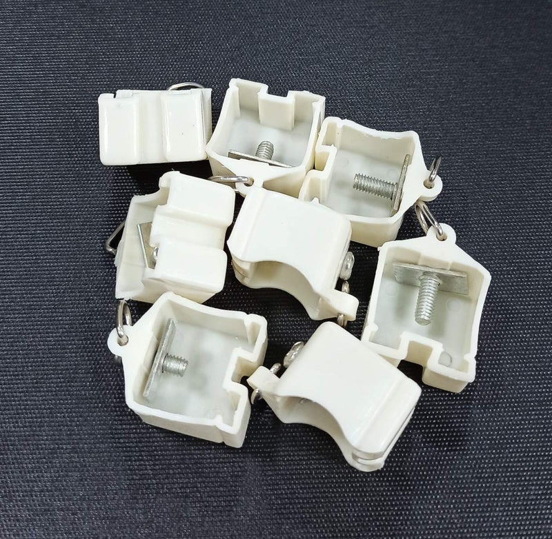 FAPBADRI End Cap/Lock for Curtain Channel/M Track - Material: Plastic - Colour: Ivory - 10 Pieces - Image 1