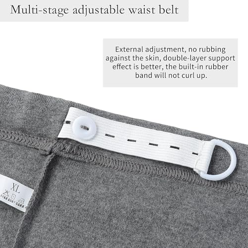 Fashiol Women's Maternity Leggings Over The Belly Pregnancy Active Wear Workout Yoga Tights Pants | Grey 34 - Image 5