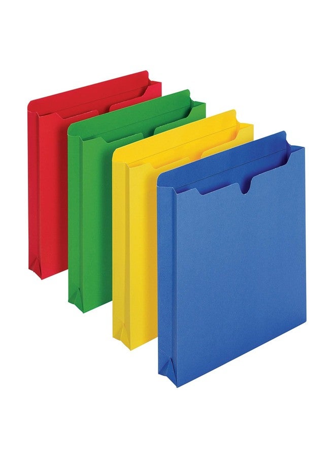[IN]PLACE Office Depot® Brand Color File Jackets, 2" Expansion, 8 1/2" x 11", Letter Size, Assorted Colors, Pack Of 10 Jackets - Image 1