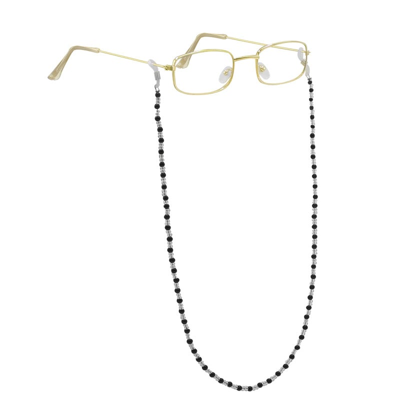 Cupohus Old Lady Costume Set Grandma Wig 100 Days of School Costume Madea Granny Glasses Eyeglass Chains Cords Faux Pearl Bead Necklace Old Lady Cosplay Set 5 Pieces (silver white afro) - Image 2