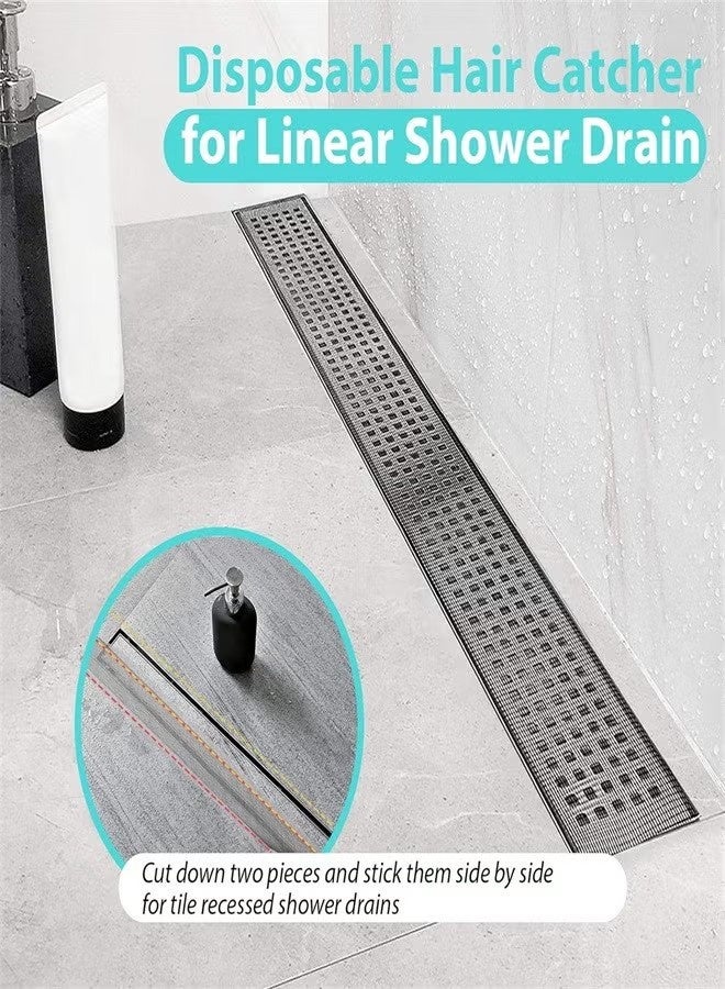 Self-Adhesive Shower Drain Hair Catcher Mesh Sticker, Shower Drain Hair Catcher Cutable Shower Drain Hair Catcher with Cleaning Shovel for Bathroom Kitchen Sink - Image 5