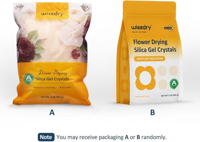 wisedry Silica Gel Crystal for Flowers Drying - 2 LBS, Fine Crystals < 1mm, Color Indicating, Reusable - Image 2