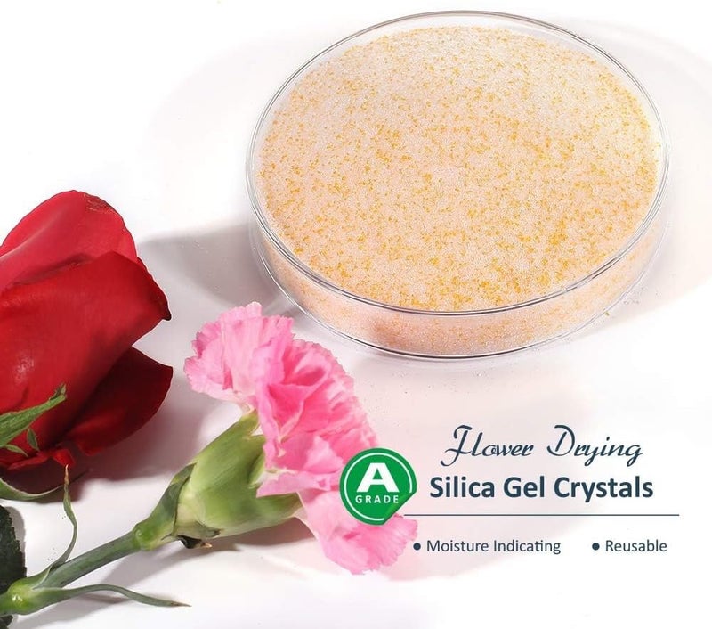 wisedry Silica Gel Crystal for Flowers Drying - 2 LBS, Fine Crystals < 1mm, Color Indicating, Reusable - Image 3