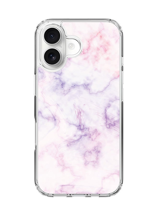 Stylizedd Classic Clear MagSafe Case for iPhone 17 , Hybrid Soft Case Flexible Edges Anti Drop TPU PC Gel Thin Transparent Cover [ Designed for iPhone 17 ] - Marble Print Cotton Candy