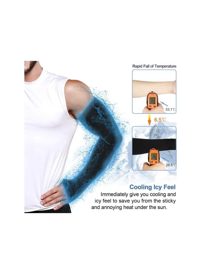 PROMASS Cooling Compression Arm Sleeves for Men Women with UV Cover,Women Men Summer Outdoor Sunblock Arm Cover with Thumb Hole - Image 5