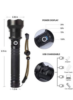 XiuWoo Rechargeable LED Flashlights High Lumens, 90000 Lumens Super Bright Zoomable Waterproof Flashlight with Batteries Included & 3 Modes, Powerful Handheld Flashlight for Camping Emergencies  - Image 3