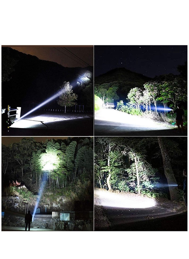 XiuWoo - Rechargeable LED Flashlights High Lumens, 90000 Lumens Super Bright Zoomable Waterproof Flashlight with Batteries Included & 3 Modes, Powerful Handheld Flashlight for Camping Emergencies - Image 1
