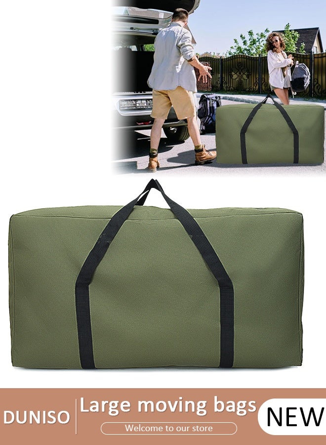 DUNISO Large Moving Bags, Foldable Storage Tote with Double Zippers, Storage Totes For Space Saving, Sturdy Carrying Handles for Travel, College Moving Supplies, Bedding, Clothes - Image 1