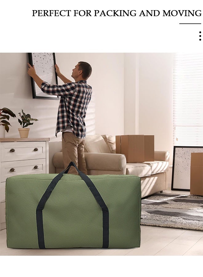 DUNISO Large Moving Bags, Foldable Storage Tote with Double Zippers, Storage Totes For Space Saving, Sturdy Carrying Handles for Travel, College Moving Supplies, Bedding, Clothes - Image 3