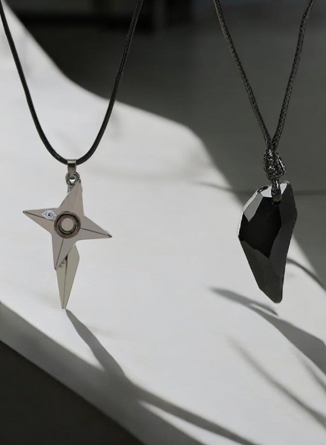 fabula Jewellery Combo of 2 Black Pendant Necklace For Men & Boys - Stainless Steel - Warrior Theme (MPFQ2-MPFQ7_Z1) - Image 2