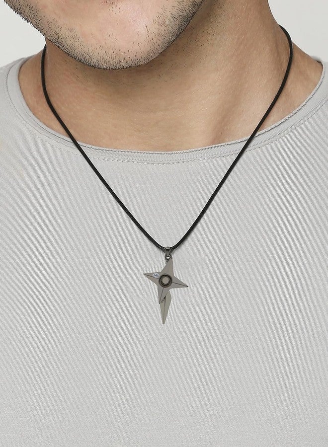 fabula Jewellery Combo of 2 Black Pendant Necklace For Men & Boys - Stainless Steel - Warrior Theme (MPFQ2-MPFQ7_Z1) - Image 5