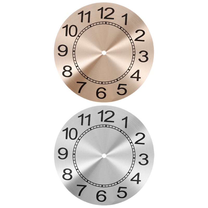 2pcs Aluminum Wall Clock Face DIY Round Clock Dial Replacement for Living Room or Kitchen DIY Clock Face Crafting Round Clock Face - Image 1