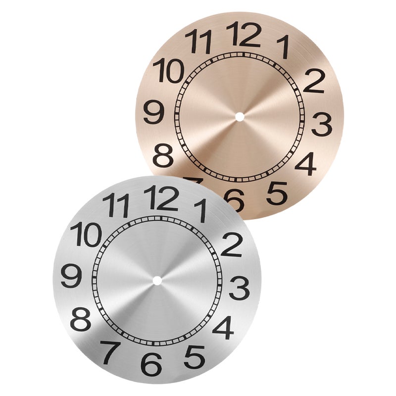 2pcs Aluminum Wall Clock Face DIY Round Clock Dial Replacement for Living Room or Kitchen DIY Clock Face Crafting Round Clock Face - Image 4