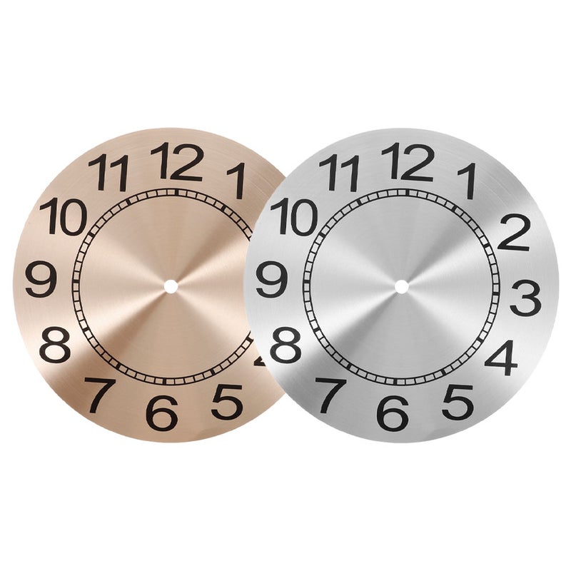 2pcs Aluminum Wall Clock Face DIY Round Clock Dial Replacement for Living Room or Kitchen DIY Clock Face Crafting Round Clock Face - Image 5