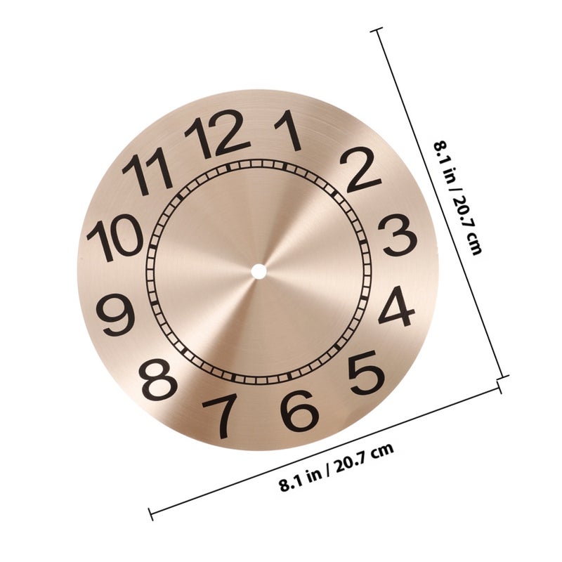 2pcs Aluminum Wall Clock Face DIY Round Clock Dial Replacement for Living Room or Kitchen DIY Clock Face Crafting Round Clock Face - Image 2