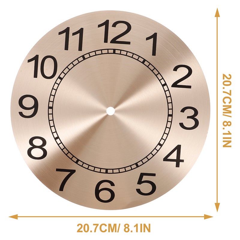 2pcs Aluminum Wall Clock Face DIY Round Clock Dial Replacement for Living Room or Kitchen DIY Clock Face Crafting Round Clock Face - Image 3