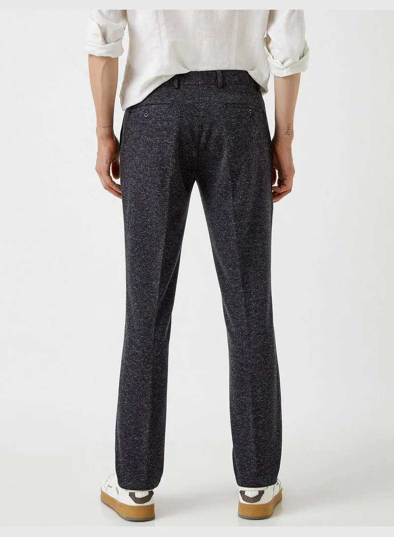 KOTON Linen Mix Slim Fit Chino Trousers