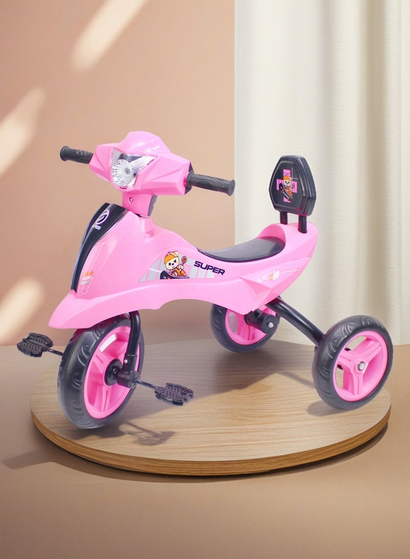 إيزي فيتشور لعبة دراجة ثلاثية العجلات للأطفال من إيزي فيوتشر مزودة بإضاءة وموسيقى - متوفرة باللون الأزرق/الأحمر/الوردي - Image 1