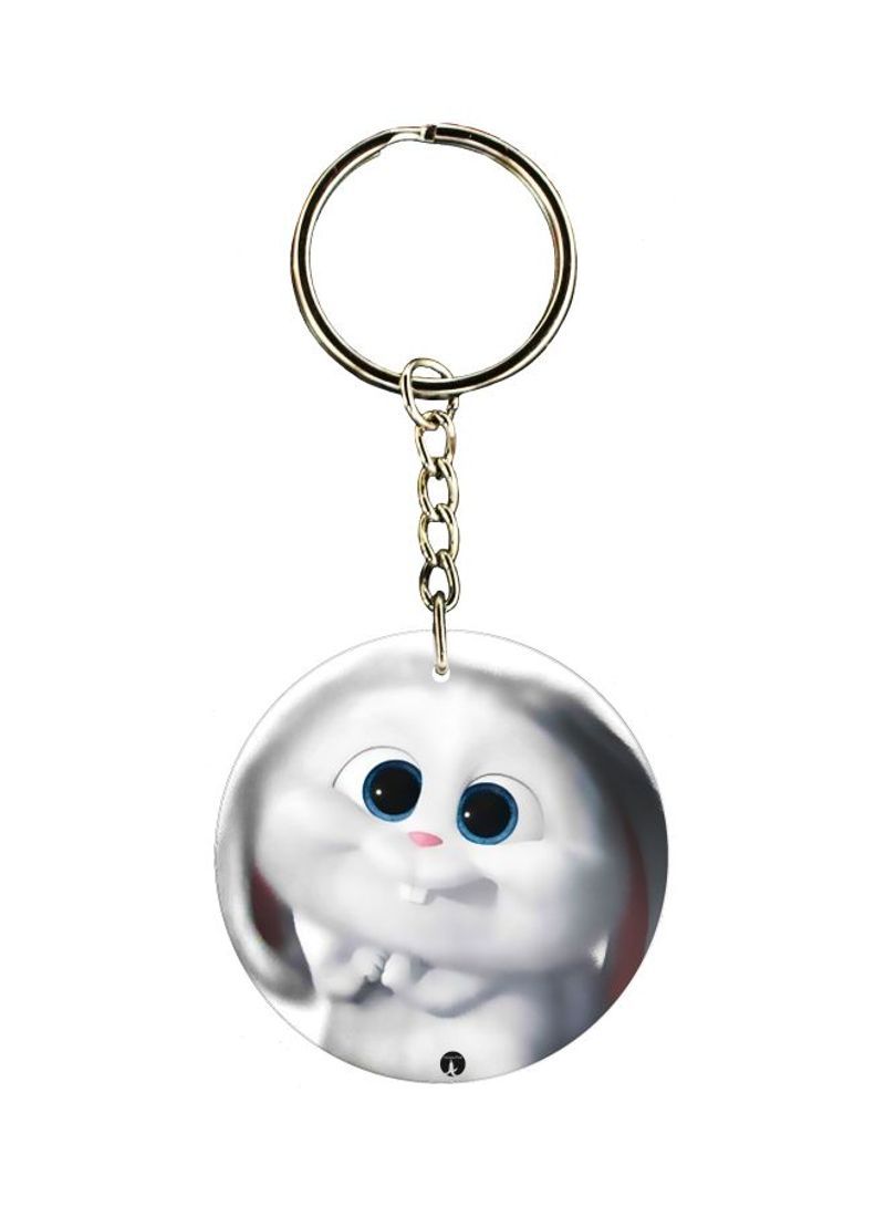 Snowball Themed Keychain