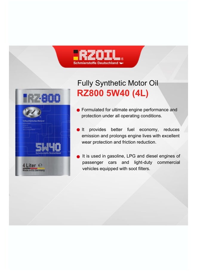 رزويل - زيت موتور RZ800 5W40 تخليقى بالكامل - Image 1