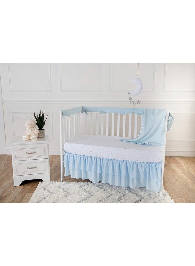 Baby Essentials 30x40 Fleece Baby Nursery Blanket with Satin Trim for Boys, Girls, and Unknown Gender Baby (Blue) - Image 5