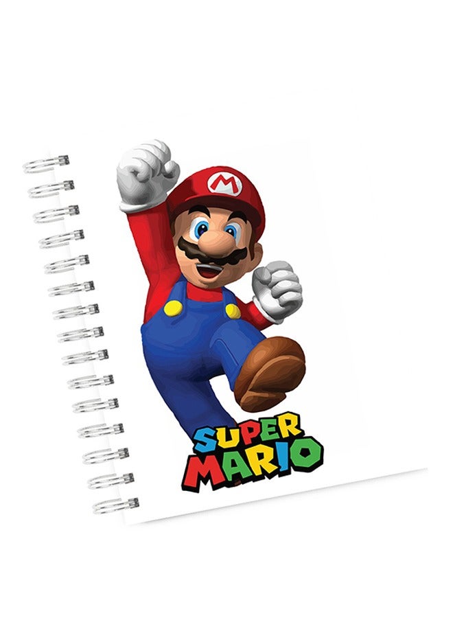 Super Mario Mario Jump Notebook Spiral Printed Hardcover - Image 1
