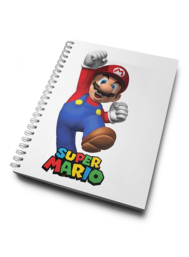 Super Mario Mario Jump Notebook Spiral Printed Hardcover - Image 2
