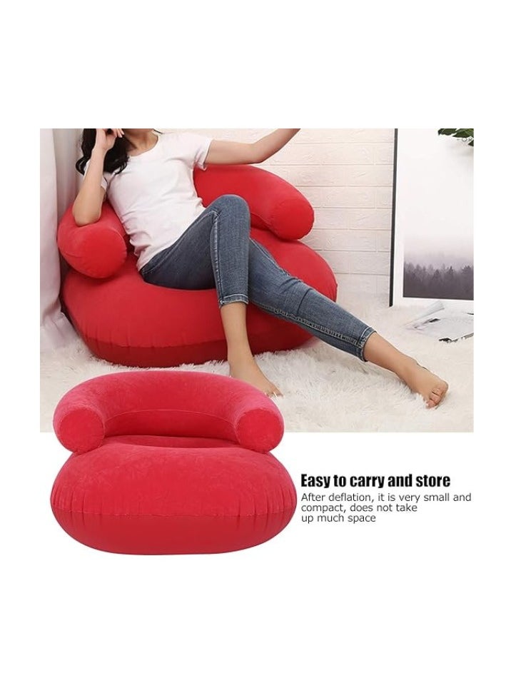Manful Inflatable Chair Lounger Bean Bag Chair Couch Washable Ultra Soft Bedroom Recliner Living Room Comfortable Home Decoration Inflatable Sofa  - Image 4