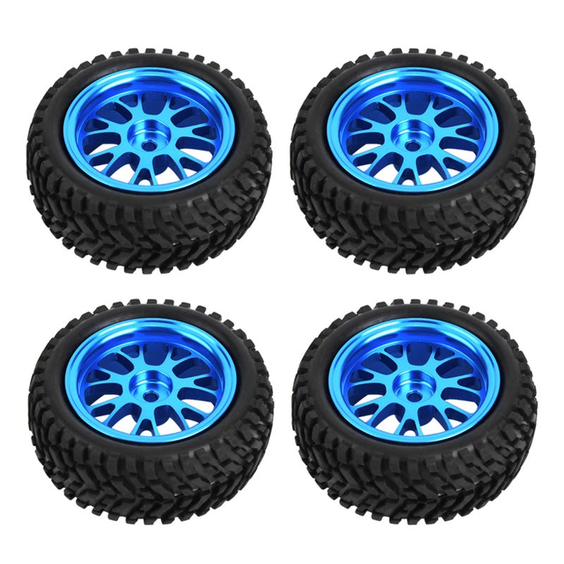 High Performance Y Shaped Blue Metal RC Wheels Tires for 1 18 Model Car Racing - Image 2
