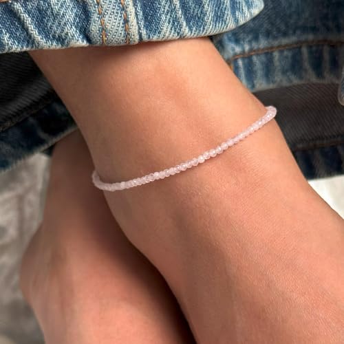 Astrotalk Rose Quartz Anklet | Stone of Love, Healing & Harmony | Rose Quartz Anklet for Women | Best Gift for Woman | Spiritual Jewellery for Women | Valentine Gift for Girlfriend - Image 4