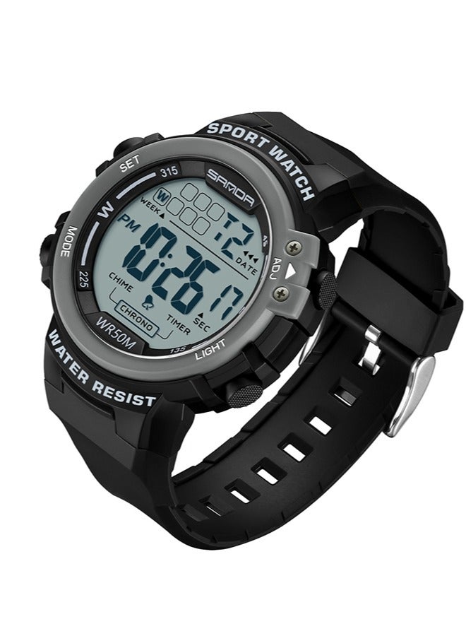 Sanda Unisex Outdoor Glow-In-The-Dark Waterproof Watch With Alarm Clock 2140 - Image 2