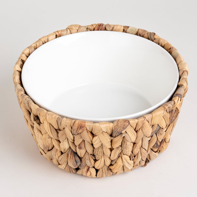 لا ميسا طبق فرن/تقديم بورسلان دائري مع قاعدة من الرتان - Image 2