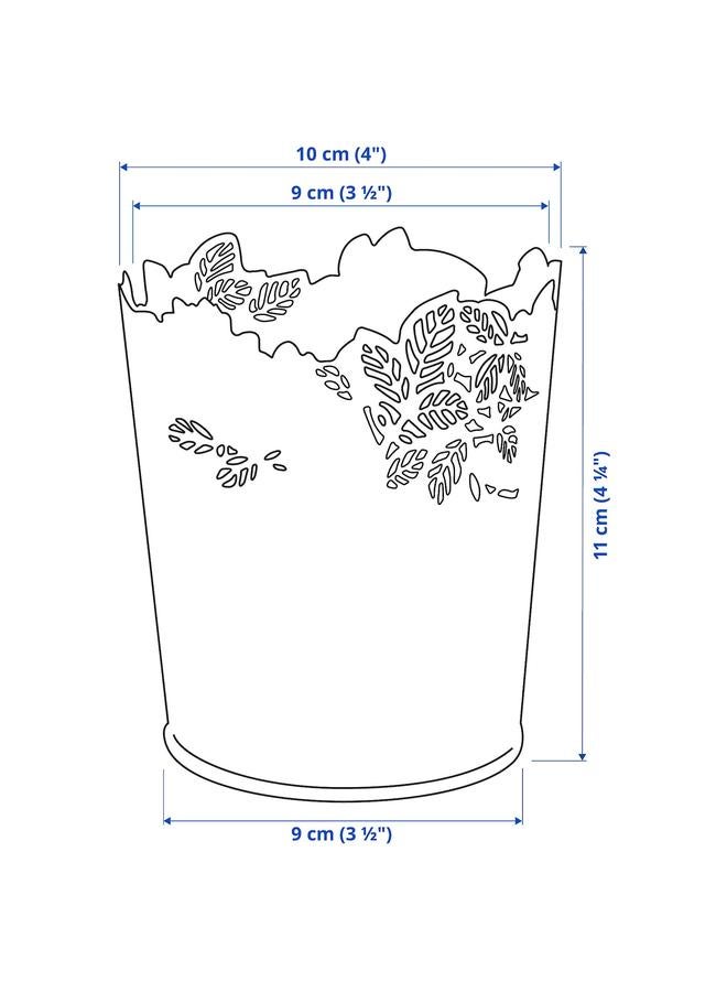 Zaboon Plant Pot, White, 9 Cm - Image 5