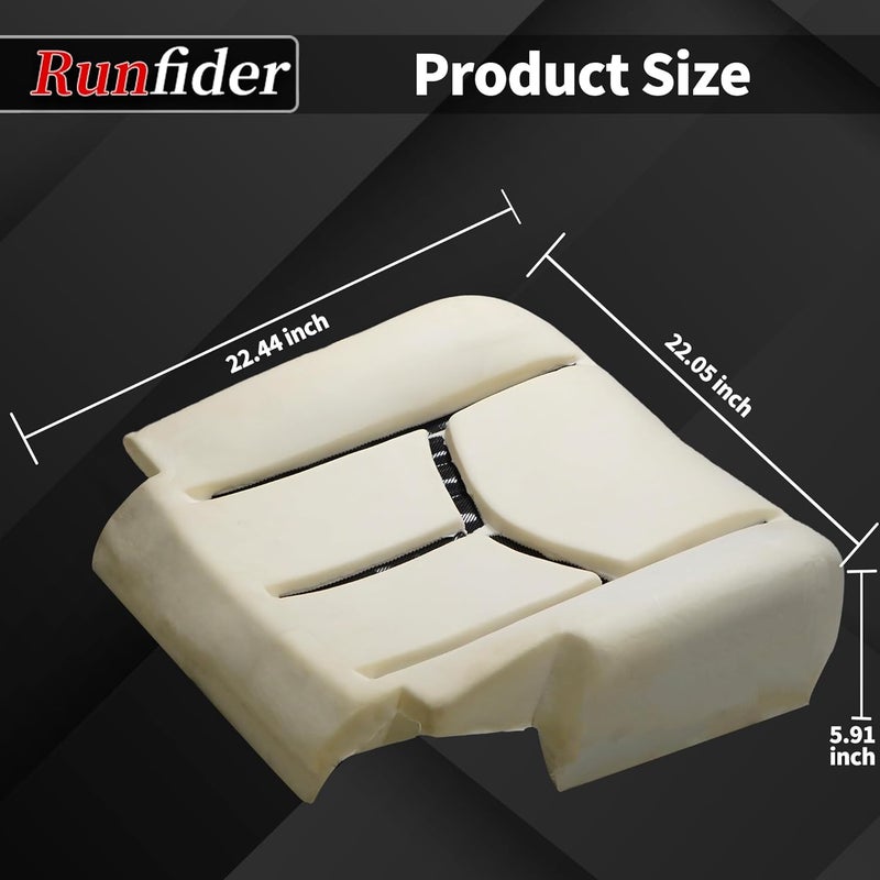 runfider Driver Side Bottom Replacement Seat Foam Cushion for Chevy Avalanche, Silverado, Suburban, Tahoe, GMC Sierra, Yukon (2003-2006) - Image 4
