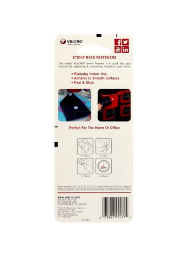 Velcro Sticky Back Adhesive Back Fastener Round5/8"Black - Image 2
