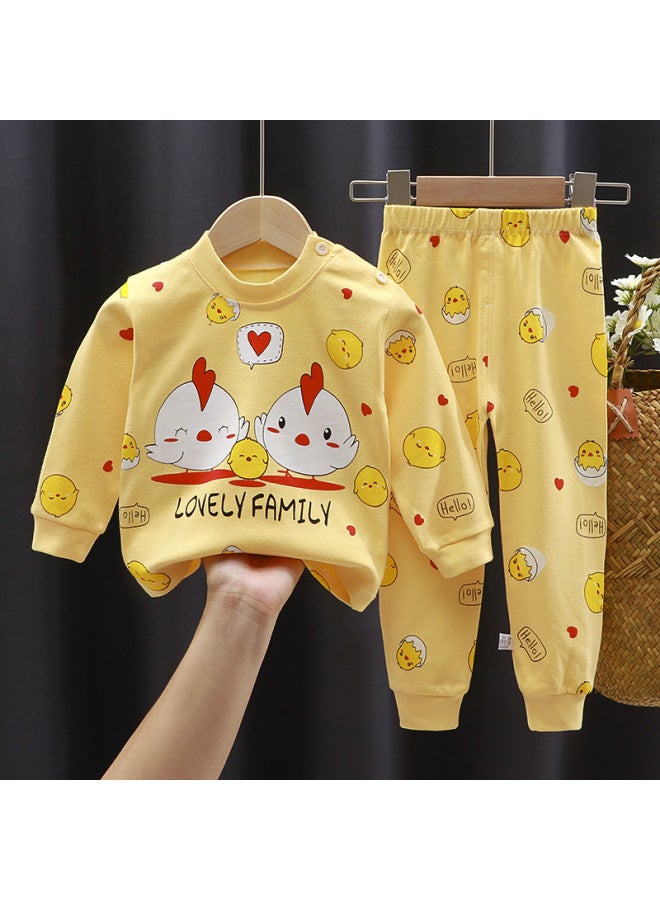 Children's Underwear Set Cotton New Boys' Home Clothes Baby Cotton Warm Girls' Autumn Clothes Autumn Trousers Children's Clothing