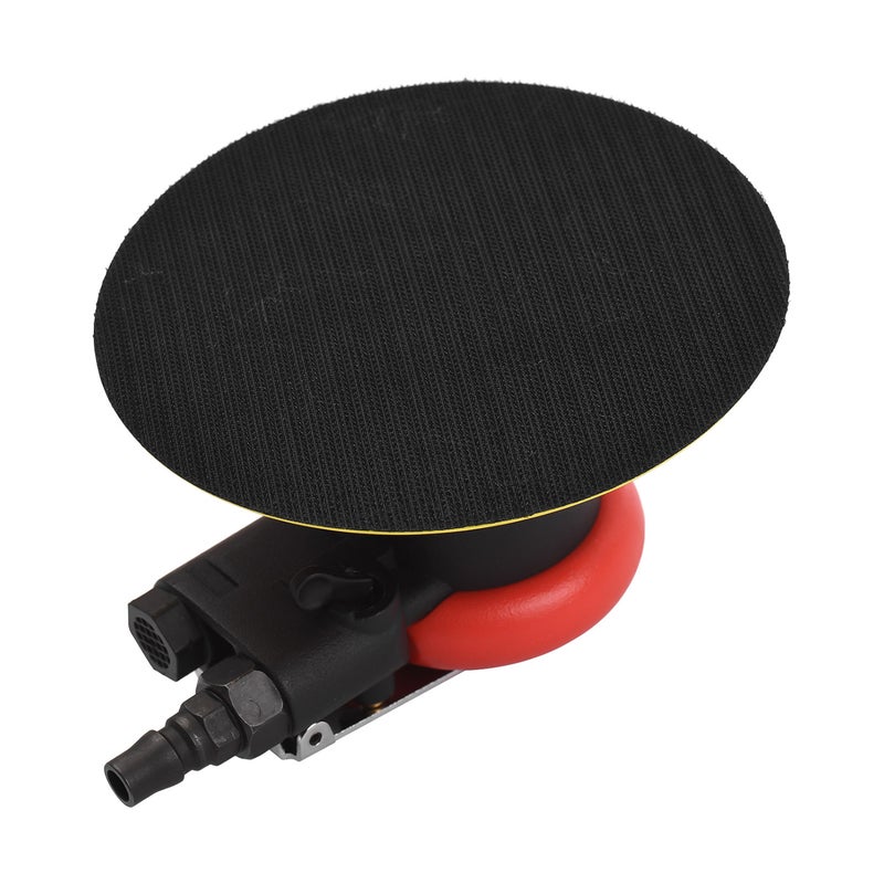 Pneumatic Sander 6 Inch Polishing Sanding Waxing for Car Wall Wood Metal 10000RPM Red - Image 5