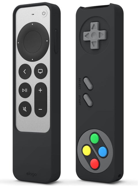 R2 Slim for Apple TV 4K HD Siri Remote 3rd Generation (2022) and Apple TV Siri Remote 2nd Gen (2021) Case Cover with Full Access to All Functions - Black