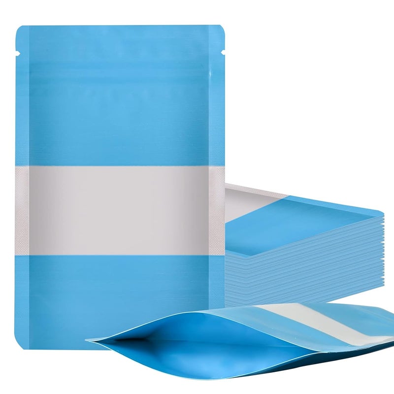 TRUE SHOP THE ULTIMATE SOLUTION FOR FOOD STORAGE FOIL POUCH STANDUP BAGS WITH SELFSEALING TECHNOLOGY MATT BLUE 50 GRAM 6INCHx3INCH or14CMx8CM PACK OF 20