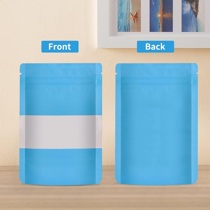 TRUE SHOP THE ULTIMATE SOLUTION FOR FOOD STORAGE FOIL POUCH STANDUP BAGS WITH SELFSEALING TECHNOLOGY MATT BLUE 50 GRAM 6INCHx3INCH or14CMx8CM PACK OF 20